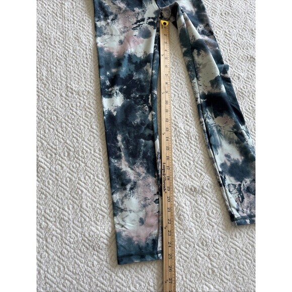Balance Collection Lotus Watercolor Granite Contender Compression Leggings S - Picture 4 of 6